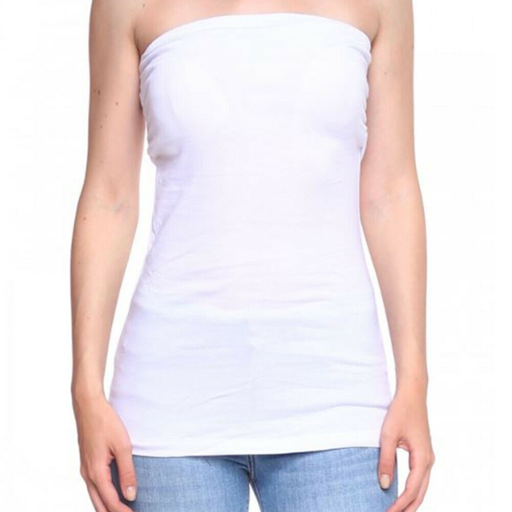 New Women's basic tunic tube top bra padded